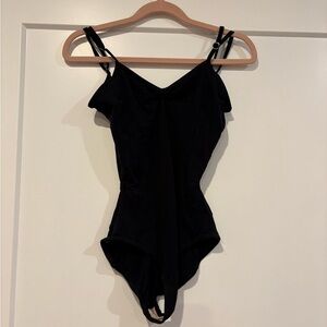 Grishko black leotard with pinch and adjustable straps